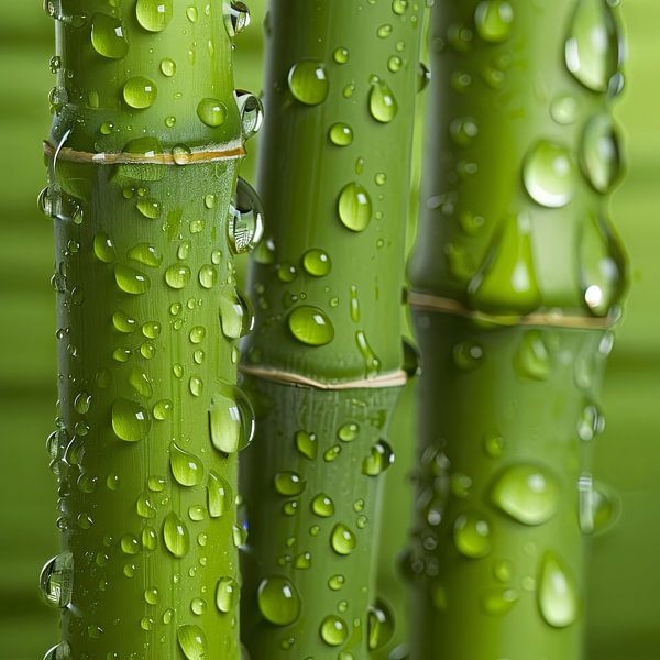 Zen bamboo - freshness and harmony in green by Poster Art Shop