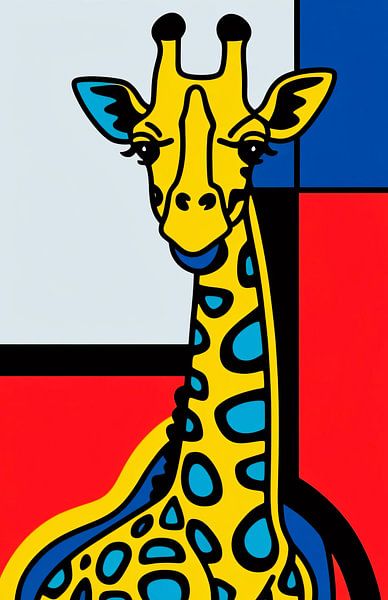 Colourful giraffe in pop-art style by Imperial Art House