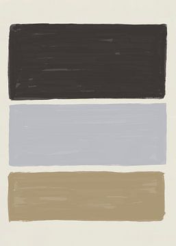 Color Block #1 | Black, Pale Blue, Brown van Bohomadic Studio