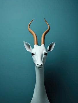 Sérénité gracieuse : Gazelle stylisée sur Eva Lee