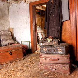 Suitcases in the attic by On Your Wall