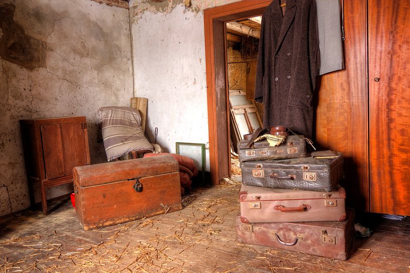 Suitcases in the attic by On Your Wall