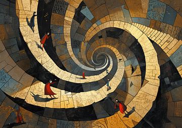 Lost Within Endless Turns van ARTEO Schilderijen