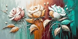 Fleurs esthétiques tricolores sur Alfi Aminuddin