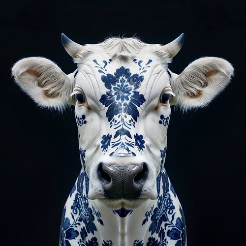 Delfter Porzellan blau Kuh