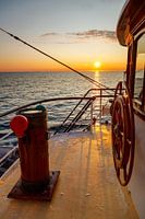Sonnenuntergang des Tallship Antigua.