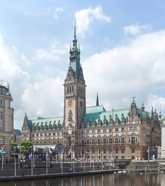 Hamburg City Hall, and Kleine Alster , Hamburg, Germany by Torsten Krüger