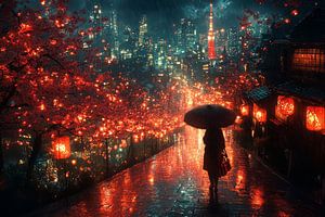 buntes fiktives traditionelles Japan