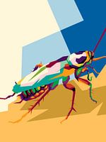 Pop art Dierenkakkerlak in de beste kunst