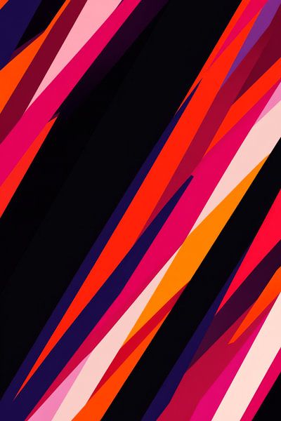 Colourful dynamics on black by Poster Art Shop