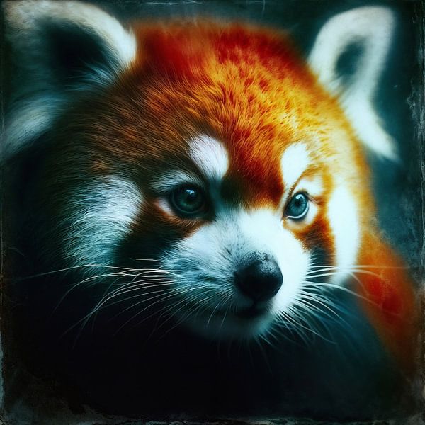 Wild gefluister; Rode Panda van Transmutation Art