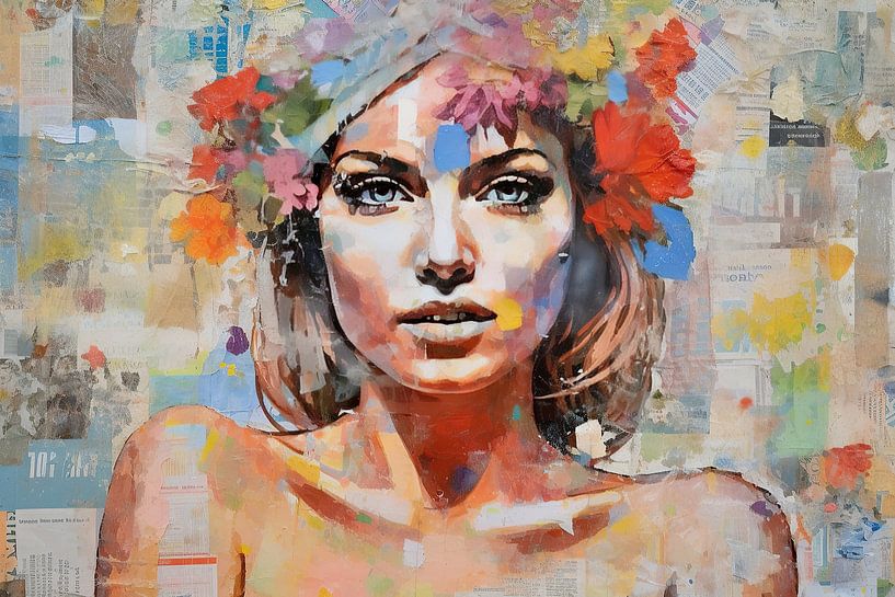 Hannah | Moderne Porträtmalerei von ARTEO Gemälde