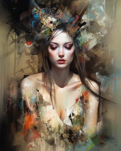 Modernes Porträt "Liebe dich selbst"