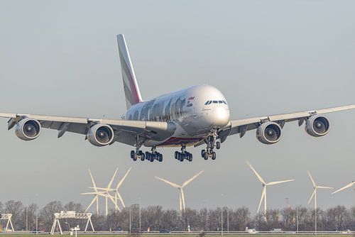 Airbus A380 d'Emirates aux couleurs de United for Wildlife.