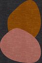 Moderne, abstrakte, geometrische, organische Retro-Formen in erdigen Farbtönen: grau, terra, rosa von Dina Dankers Miniaturansicht