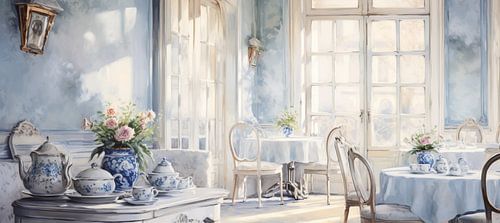 Blauw Interieur
