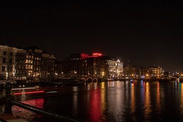 Abend auf der Amstel in Amsterdam