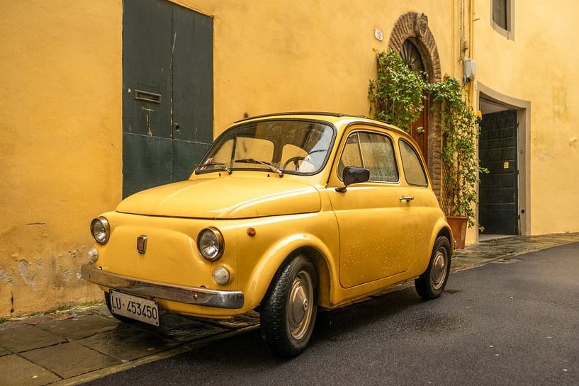 Fiat 500 in yellow and green by Stefania van Lieshout