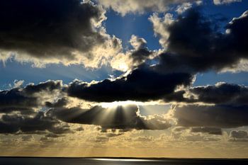 ZIcht op de waddenzee bij Moddergat