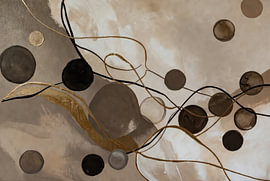 Des lignes dorées dans des tons terreux sur Art & Soul Creations