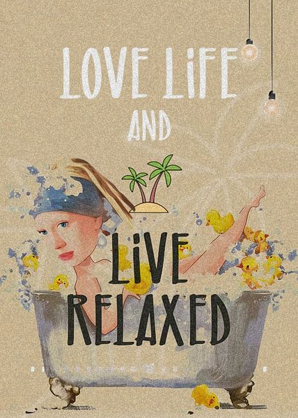 Girl with a Pearl Earring - Aimer la vie et vivre détendu par Moonheart Artworks