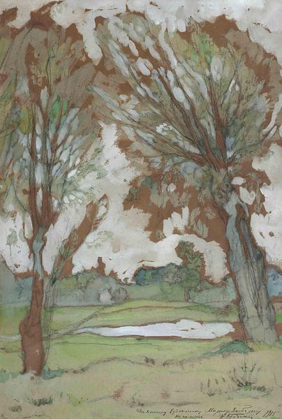 Isaac Brodsky-A spring landscape by finemasterpiece