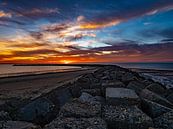 Brouwersdam sunset van Chris van Es thumbnail