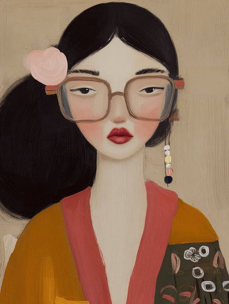 Lèvres audacieuses, lunettes plus grandes par Carla Van Iersel