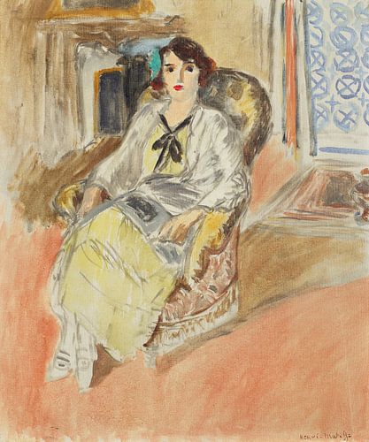 Henri Matisse, Jeune fille assise, robe jaune 