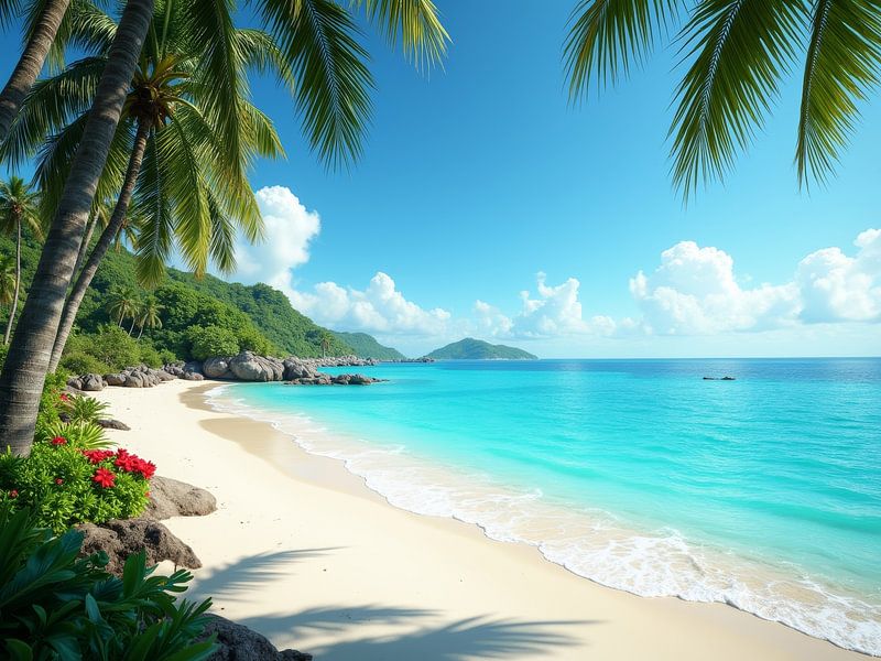 paysage de plage par hisamvideo art
