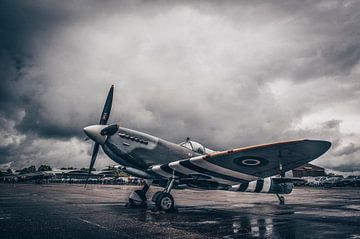 Spitfire in the rain
