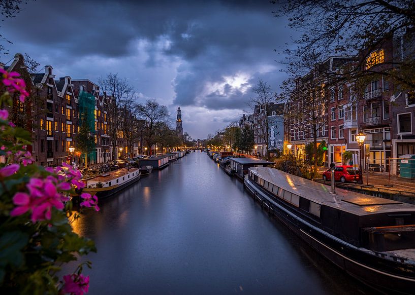 Dark clouds above the canals of Amsterdam by Teun Janssen