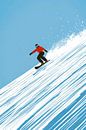 Snowboarden in verse sneeuw van Poster Art Shop thumbnail