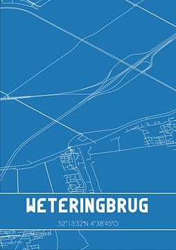 Blueprint | Map | Weteringbrug (North Holland) by Rezona