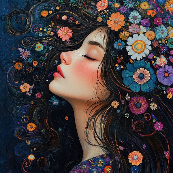 Tête de fleur par Peintures accrocheuses