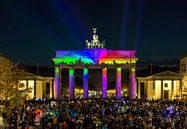 Berlin Skyline auf dem Brandenburger Tor von Frank Herrmann Miniaturansicht