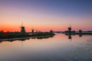 Sonnenaufgang in Kinderdijk