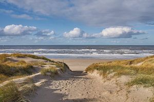 Vue sur la mer sur l'île de Texel