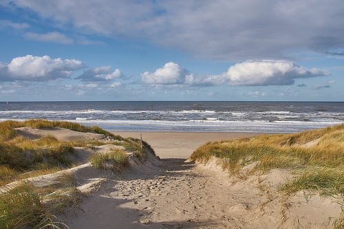 Meerblick auf der Watteninsel Texel von Ad Jekel