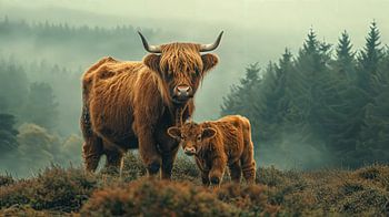 Schotse Hooglanders: Voorzichtige Begroeting