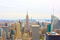 Blick auf das Empire State Building vom Rockefeller Center, New York