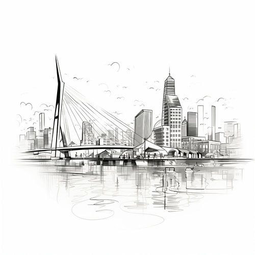 Rotterdam lijntekening