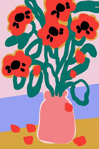 Poppy In Pink Vase