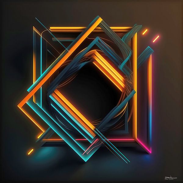 abstract neon art by Gelissen Artworks