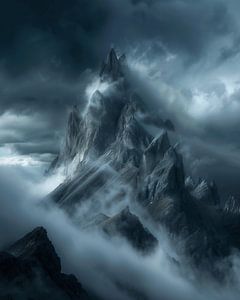 Alpen stechen durch Wolken