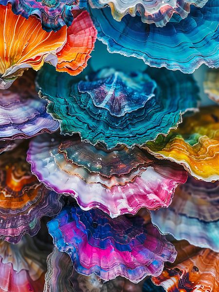 colorful oysters by haroulita
