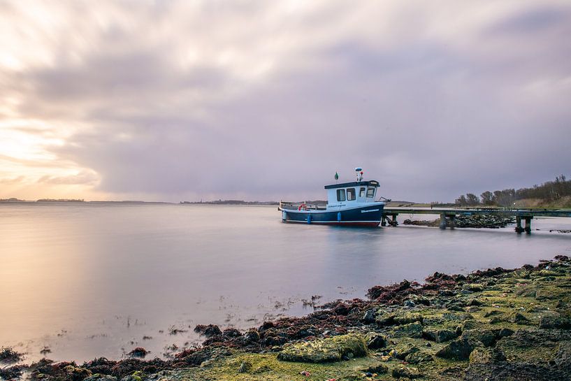 A boat on the Veerse Meer by Jim De Sitter