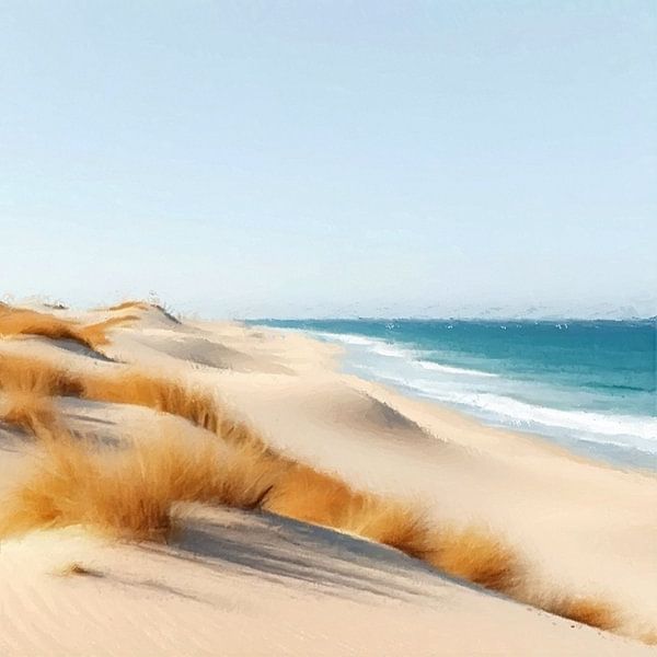 The beach on ameland in summer. by J.a Dijkstra