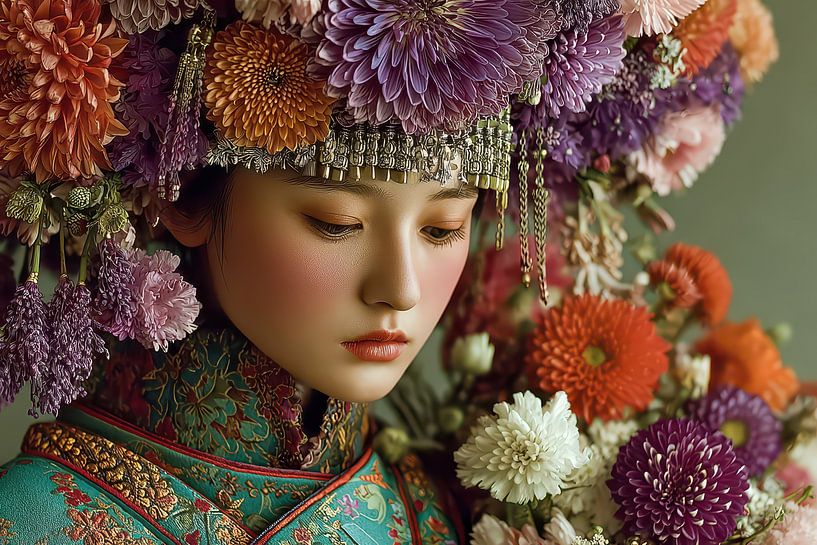 Picturesque Japanese art with Geisha by Egon Zitter
