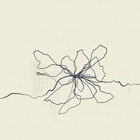 Blooming 1, digital one-line drawing